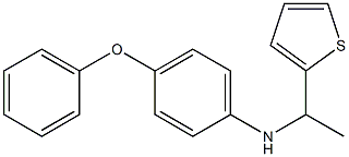 4-phenoxy-N-[1-(thiophen-2-yl)ethyl]aniline 化学構造式