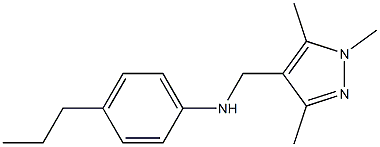 4-propyl-N-[(1,3,5-trimethyl-1H-pyrazol-4-yl)methyl]aniline Structure
