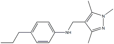 4-propyl-N-[(1,3,5-trimethyl-1H-pyrazol-4-yl)methyl]aniline 结构式