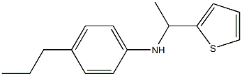 4-propyl-N-[1-(thiophen-2-yl)ethyl]aniline Structure