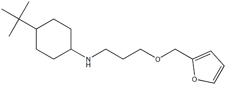 4-tert-butyl-N-[3-(furan-2-ylmethoxy)propyl]cyclohexan-1-amine Struktur