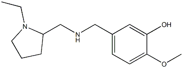 5-({[(1-ethylpyrrolidin-2-yl)methyl]amino}methyl)-2-methoxyphenol 结构式