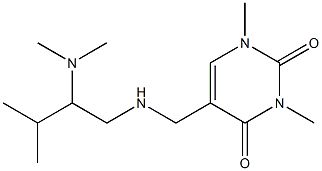 5-({[2-(dimethylamino)-3-methylbutyl]amino}methyl)-1,3-dimethyl-1,2,3,4-tetrahydropyrimidine-2,4-dione,,结构式