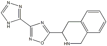 5-(1,2,3,4-tetrahydroisoquinolin-3-yl)-3-(4H-1,2,4-triazol-3-yl)-1,2,4-oxadiazole,,结构式