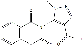 5-(1,3-dioxo-1,2,3,4-tetrahydroisoquinolin-2-yl)-1-methyl-1H-pyrazole-4-carboxylic acid 结构式