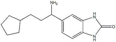 5-(1-amino-3-cyclopentylpropyl)-2,3-dihydro-1H-1,3-benzodiazol-2-one 结构式