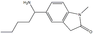 5-(1-aminopentyl)-1-methyl-2,3-dihydro-1H-indol-2-one 结构式