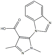 5-(1H-1,3-benzodiazol-1-yl)-1,3-dimethyl-1H-pyrazole-4-carboxylic acid|
