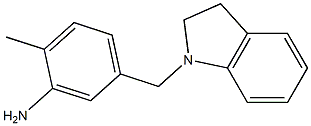 5-(2,3-dihydro-1H-indol-1-ylmethyl)-2-methylaniline 结构式