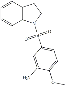 5-(2,3-dihydro-1H-indole-1-sulfonyl)-2-methoxyaniline,,结构式
