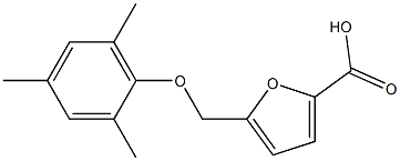 5-(2,4,6-trimethylphenoxymethyl)furan-2-carboxylic acid,,结构式