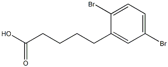 5-(2,5-dibromophenyl)pentanoic acid 结构式