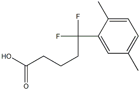 5-(2,5-dimethylphenyl)-5,5-difluoropentanoic acid Structure