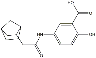 5-(2-{bicyclo[2.2.1]heptan-2-yl}acetamido)-2-hydroxybenzoic acid Struktur