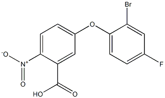 5-(2-bromo-4-fluorophenoxy)-2-nitrobenzoic acid,,结构式