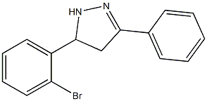 5-(2-bromophenyl)-3-phenyl-4,5-dihydro-1H-pyrazole Structure