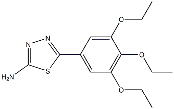 5-(3,4,5-triethoxyphenyl)-1,3,4-thiadiazol-2-amine,,结构式