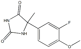 5-(3-fluoro-4-methoxyphenyl)-5-methylimidazolidine-2,4-dione,,结构式