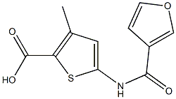 5-(3-furoylamino)-3-methylthiophene-2-carboxylic acid Structure