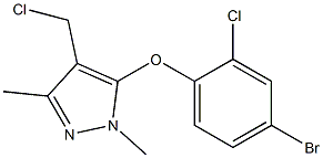 5-(4-bromo-2-chlorophenoxy)-4-(chloromethyl)-1,3-dimethyl-1H-pyrazole,,结构式