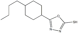 5-(4-butylcyclohexyl)-1,3,4-oxadiazole-2-thiol,,结构式