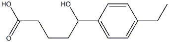 5-(4-ethylphenyl)-5-hydroxypentanoic acid,,结构式