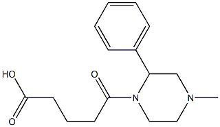 5-(4-methyl-2-phenylpiperazin-1-yl)-5-oxopentanoic acid Struktur