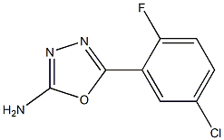 5-(5-chloro-2-fluorophenyl)-1,3,4-oxadiazol-2-amine 结构式