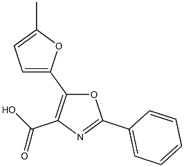 5-(5-methylfuran-2-yl)-2-phenyl-1,3-oxazole-4-carboxylic acid Structure