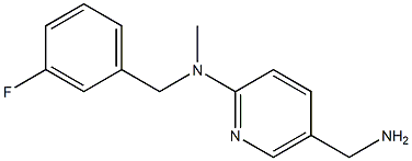 5-(aminomethyl)-N-[(3-fluorophenyl)methyl]-N-methylpyridin-2-amine Structure