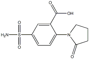 5-(aminosulfonyl)-2-(2-oxopyrrolidin-1-yl)benzoic acid Structure