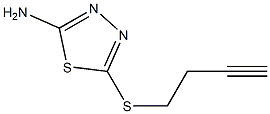 5-(but-3-yn-1-ylsulfanyl)-1,3,4-thiadiazol-2-amine,,结构式