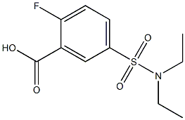 5-(diethylsulfamoyl)-2-fluorobenzoic acid Struktur