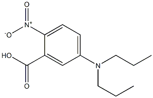 5-(dipropylamino)-2-nitrobenzoic acid 化学構造式