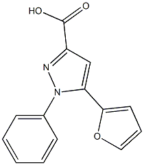 5-(furan-2-yl)-1-phenyl-1H-pyrazole-3-carboxylic acid Structure