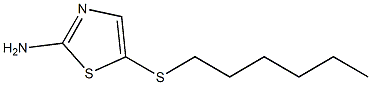 5-(hexylsulfanyl)-1,3-thiazol-2-amine,,结构式