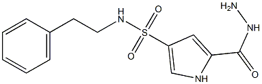 5-(hydrazinocarbonyl)-N-(2-phenylethyl)-1H-pyrrole-3-sulfonamide Structure