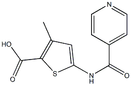 5-(isonicotinoylamino)-3-methylthiophene-2-carboxylic acid Structure