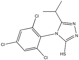 5-(propan-2-yl)-4-(2,4,6-trichlorophenyl)-4H-1,2,4-triazole-3-thiol 结构式