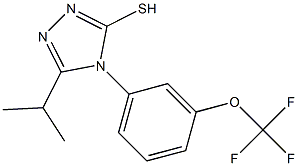 5-(propan-2-yl)-4-[3-(trifluoromethoxy)phenyl]-4H-1,2,4-triazole-3-thiol,,结构式