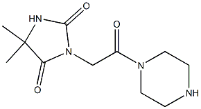 5,5-dimethyl-3-(2-oxo-2-piperazin-1-ylethyl)imidazolidine-2,4-dione Structure