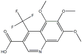 5,6,7-trimethoxy-4-(trifluoromethyl)quinoline-3-carboxylic acid Struktur