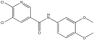 5,6-dichloro-N-(3,4-dimethoxyphenyl)pyridine-3-carboxamide Structure