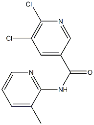5,6-dichloro-N-(3-methylpyridin-2-yl)pyridine-3-carboxamide Struktur