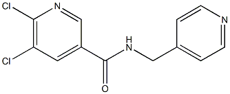 5,6-dichloro-N-(pyridin-4-ylmethyl)pyridine-3-carboxamide 化学構造式