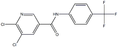 5,6-dichloro-N-[4-(trifluoromethyl)phenyl]pyridine-3-carboxamide Struktur