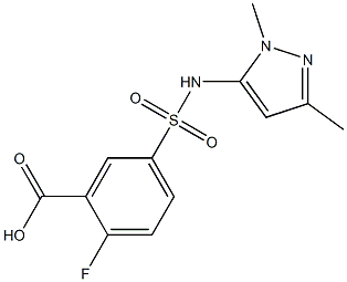 5-[(1,3-dimethyl-1H-pyrazol-5-yl)sulfamoyl]-2-fluorobenzoic acid