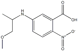 5-[(1-methoxypropan-2-yl)amino]-2-nitrobenzoic acid Struktur