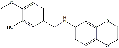 5-[(2,3-dihydro-1,4-benzodioxin-6-ylamino)methyl]-2-methoxyphenol 结构式