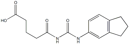 5-[(2,3-dihydro-1H-inden-5-ylcarbamoyl)amino]-5-oxopentanoic acid Structure